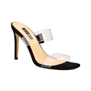 NINE WEST Zarley Women's Heeled Slide Sandals. Size 5